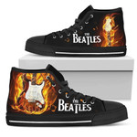 The Beatles Fire Guitar High Top Shoes High Top Shoes  men and women size  US