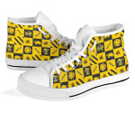 Harry Potter Shoes Hufflepuff Items Caro High Top Sneakers High Top Shoes  men and women size  US