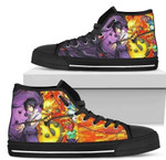 Naruto Sasuke Sneakers High Top Anime Fan Gift High Top Shoes  men and women size  US