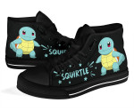 Squirtle Sneakers Pokemon High Top Shoes Gift Idea High Top Shoes  men and women size  US