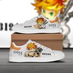 Emma The Promised Neverland Low top Leather Skate Shoes, Tennis Shoes, Fashion Sneakers  men and women size  US