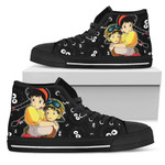 Sheeta and Pazu Sneakers Castle In The Sky High Top Shoes Ghibli Fan High Top Shoes  men and women size  US