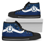 Simple Van Sun Flame Indianapolis Colts NFL Custom Canvas High Top Shoes men and women size US
