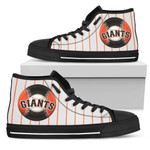 Straight Line With Deep Circle San Francisco Giants MLB Custom Canvas High Top Shoes men and women size US