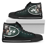 Thor Head Beside New York Jets NFL Custom Canvas High Top Shoes men and women size US