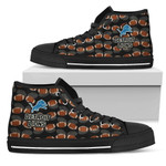 Wave Of Ball Detroit Lions NFL Custom Canvas High Top Shoes men and women size US