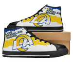 Los Angeles Rams NFL Football 4 Custom Canvas High Top Shoes men and women size US