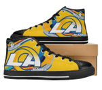 Los Angeles Rams NFL Football 3 Custom Canvas High Top Shoes men and women size US