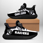 Oakland Raiders NFL teams football big logo Shoes Black shoes 4 Fan Gift Idea Running Walking Shoes Reze Sneakers men women size US