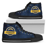 Jurassic Park Los Angeles Chargers NFL Custom Canvas High Top Shoes men and women size US