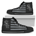 American Flag Chicago White Sox MLB Custom Canvas High Top Shoes men and women size US