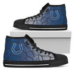 Colors Air Cushion Indianapolis Colts NFL Custom Canvas High Top Shoes men and women size US