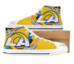 Los Angeles Rams NFL Football Custom Canvas High Top Shoes men and women size US