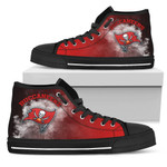 White Smoke Vintage Tampa Bay Buccaneers NFL Custom Canvas High Top Shoes men and women size US
