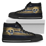The Shield Los Angeles Rams NFL Custom Canvas High Top Shoes men and women size US