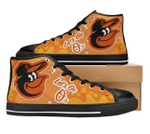 Baltimore Orioles MLB Baseball 1 Custom Canvas High Top Shoes men and women size US