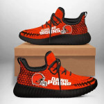 NFL Cleveland Browns teams football big logo Shoes black 7 shoes Fan Gift Idea Running Walking Shoes Reze Sneakers men women size US