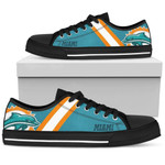 Miami Dolphins NFL Football 1 Low Top Custom Canvas Shoes men and women size US