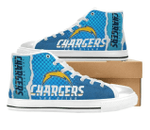 Angeles Chargers NFL Football Custom Canvas High Top Shoes men and women size US