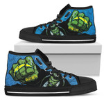 Hulk Punch Los Angeles Chargers NFL Custom Canvas High Top Shoes men and women size US