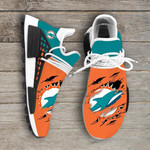 Miami Dolphins NFL Sport Teams Nmd Human Race Shoes Running Sneakers Nmd Sneakers men women size US 1