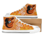 Baltimore Orioles MLB Baseball Custom Canvas High Top Shoes men and women size US