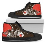 Straight Outta Cleveland Browns NFL Custom Canvas High Top Shoes men and women size US