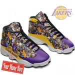 Custom name Kobe Bryant Los Angeles Lakers NBA team big logo sneaker 39 gift For Lover Jd13 Shoes men women size US