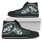 Straight Outta New York Jets NFL Custom Canvas High Top Shoes men and women size US