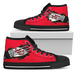 Scratch Of The Wolf Kansas City Chiefs NFL Custom Canvas High Top Shoes men and women size US