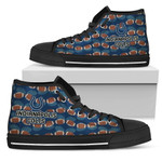 Wave Of Ball Indianapolis Colts NFL Custom Canvas High Top Shoes men and women size US