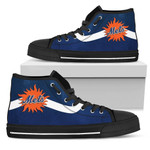 Sun New York Mets MLB Custom Canvas High Top Shoes men and women size US