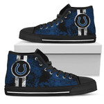 Triple Stripe Bar Dynamic Indianapolis Colts NFL Custom Canvas High Top Shoes men and women size US