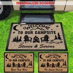 Welcome to our campsite personalized doormat 063