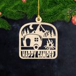 Happy Camper Wood Ornament 198