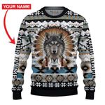 Native American Ugly Christmas Woolen Sweater 206