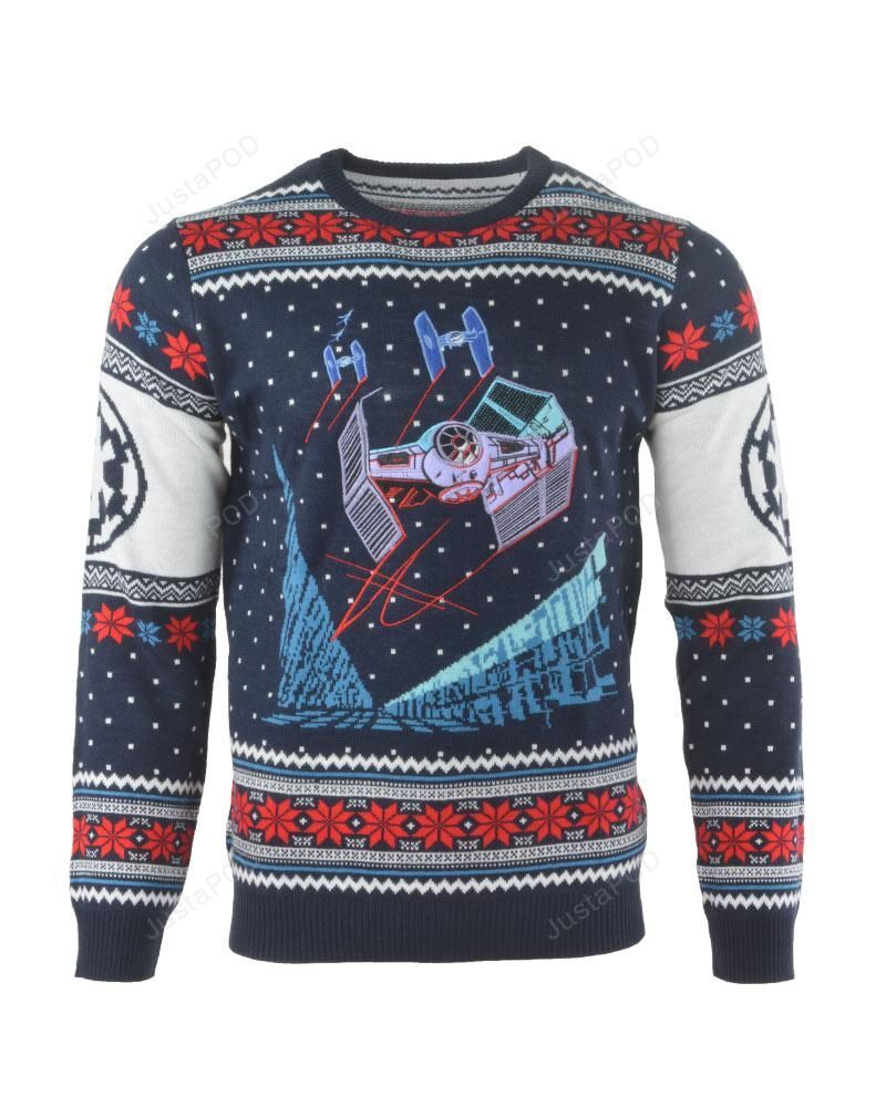 Official star wars tie fighter battle of yavin christmas ugly sweater  ugly sweater
