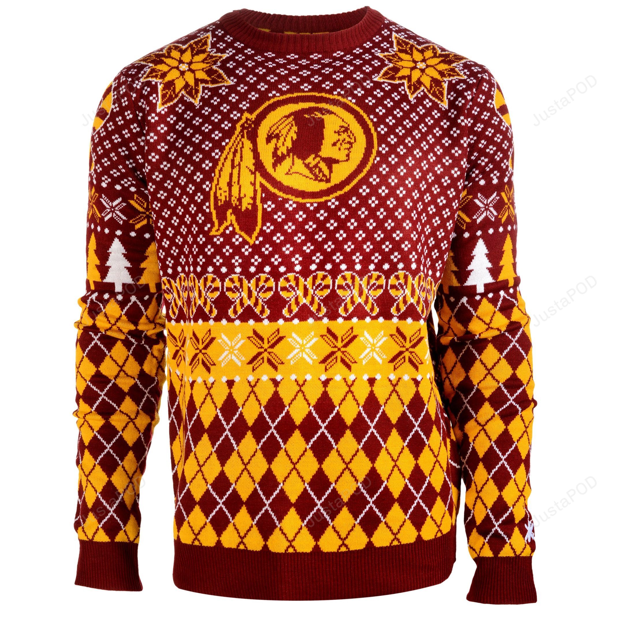 Washington football team nfl ugly christmas sweater all over print sweatshirt  ugly sweater