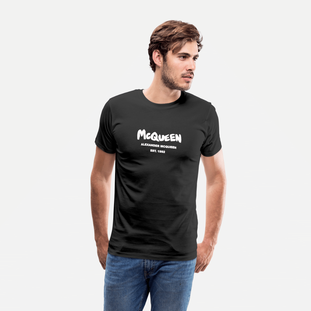 Alexander McQueen Graffiti logo T shirt - Men's Premium T-Shirt 
