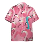 Getjaka 3D Flamingo Hawaii Shirt