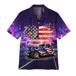 Getjaka 3D American Flag Hot Rod Hawaii Shirt