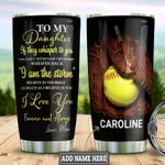 To My Daughter Softball DNA2711005 Stainless Steel Tumbler