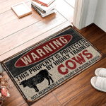 Warning Cow Doormat