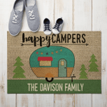 Personalized Custom Name Happy Campers Doormat