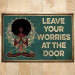 Yoga Leave Your Worries At The Door Doormat
