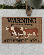 Cow farmer Warning you are now entering the hereford zone Doormat