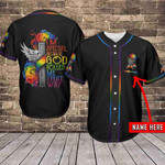 LGBT - God Rolled Me That Way Personalized Name Baseball Jersey 411