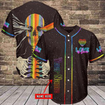 Skull - LGBT Personalized Name Baseball Jersey 269