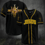 Jesus Saved My Life Yellow Baseball Jersey 250