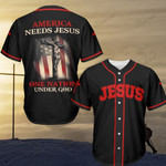 Jesus - One Nation Under God Baseball Jersey 378